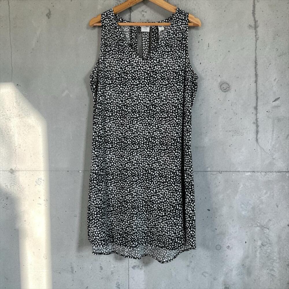 Old Navy Women's Speckled Sleeveless Mini Dress Size L Black White Versatile